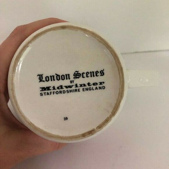 London Scenes Midwinter Staffordshire England Double Decker Bus Tea Coffee Mug - Picture 4 of 4